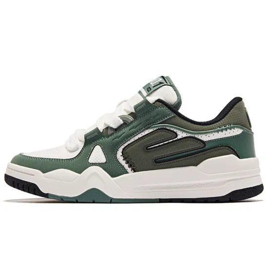 Erke Skateboard Shoes Men Low-Top Microcrystal White Pine Frost Green