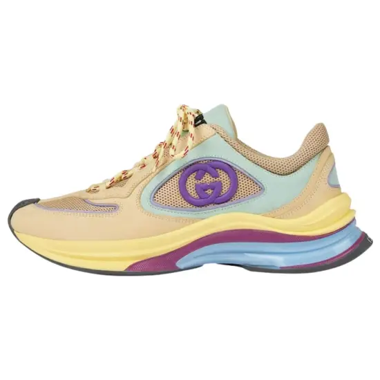 GUCCI RUN Low-Top Casual Shoes Women's Yellow