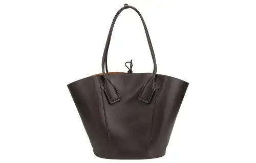 Bottega Veneta Calfskin Tote Bag, Shopping Bag, Handbag Women's Black