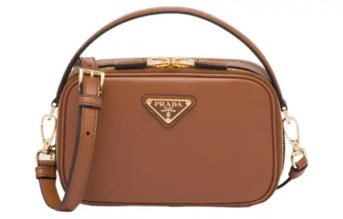 PRADA Leather Shoulder Bag, Crossbody Bag, Handbag Mini Women's Brown