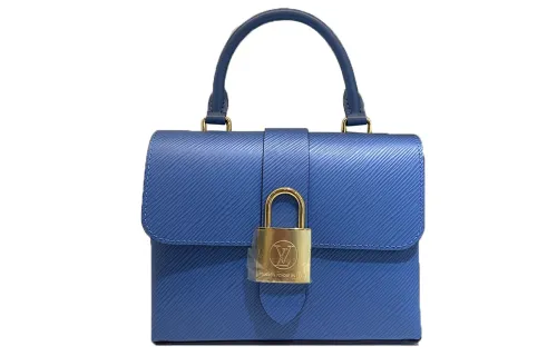 LOUIS VUITTON Locky Cow Leather Locket Bag, Handbag, Shoulder Bag, Crossbody Bag Small Unisex Blue