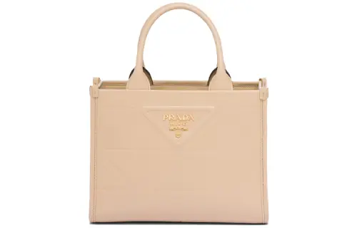 PRADA Symbole Leather Shoulder Bag, Crossbody Bag, Handbag Small Women's Sand Beige Yellow