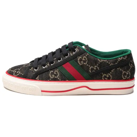 GUCCI Tennis 1977 Gg Logo Black Multi Women's