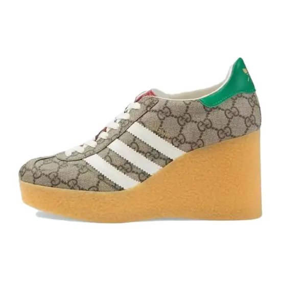 Gazelle Adidas X Gazelle Women's Wedge GUCCI 'Beige Gg Monogram' Women's