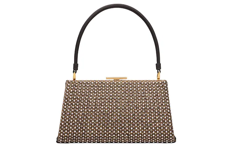 DIOR Rhinestone Pearl Shoulder Bag, Crossbody Bag, Handbag Women's Gold
