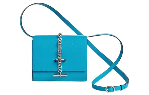 HERMES Chaine D'Ancre To Go Chamkila Goat Skin Shoulder Bag, Crossbody Bag Women's 0F Bleu Frida Blue