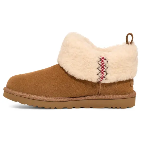 UGG Classic Ultra Mini Boot Heritage Braid Chestnut Women's