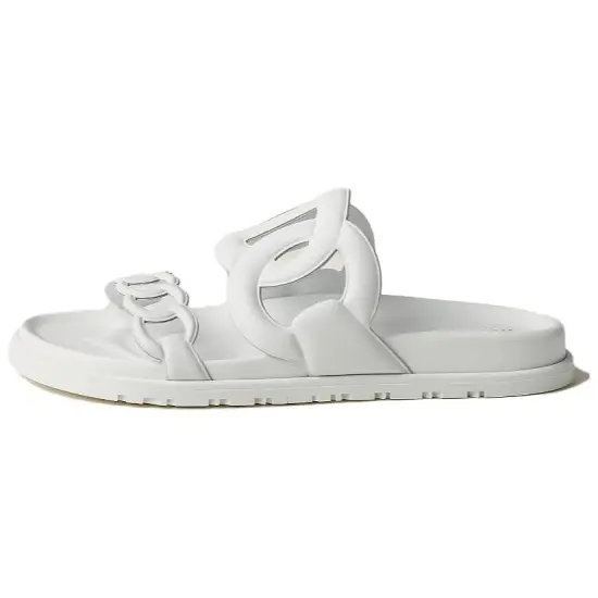 HERMES Extra Slide Slippers Women's White