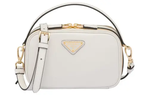 PRADA Leather Shoulder Bag, Crossbody Bag, Handbag Mini Women's White