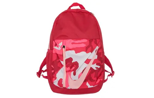 Nike Polyester Backpack Regular Women's Camouflage Red