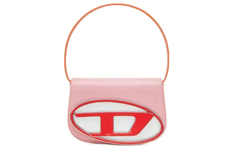 DIESEL Cow Leather Portable Crossbody Bag, Shoulder Bag Women's Pink