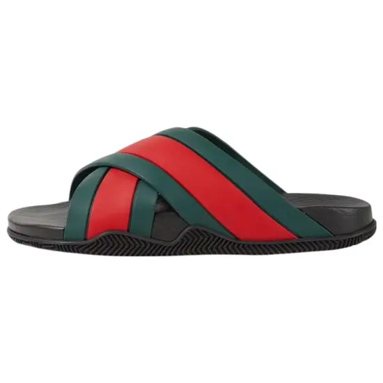 GUCCI Web Slide Black Rubber Women's