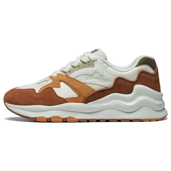 LiNing 001 Running Shoes Men Low-Top Beige Brown