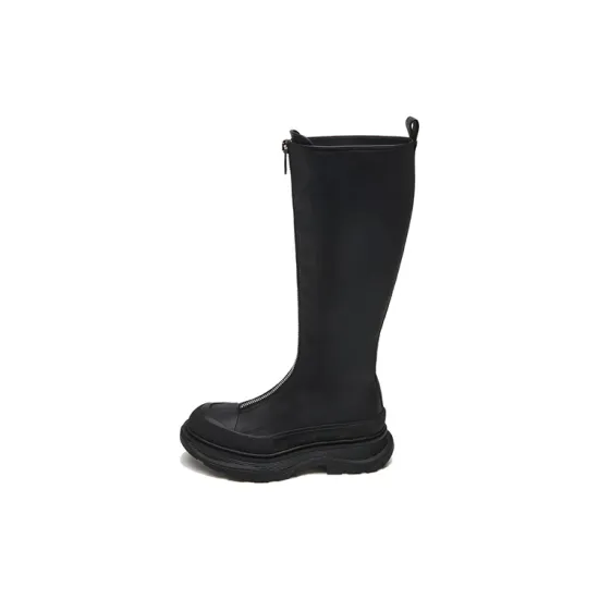 Alexander McQueen Tread Slick Front-Zipped Boots Women's