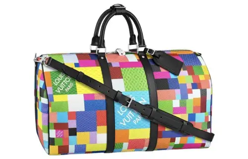 LOUIS VUITTON Keepall Bandouliere 50 Damier Graphite 3D Multicolor