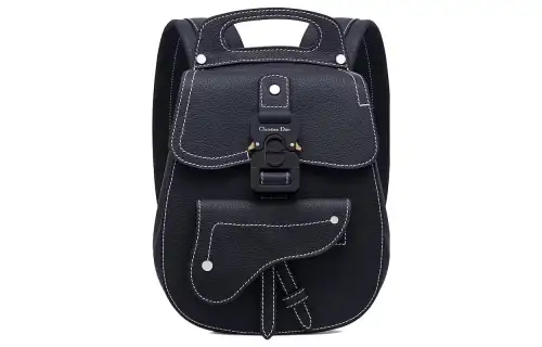 DIOR Saddle Grain Calfskin Backpack Small Men's Marine Blue