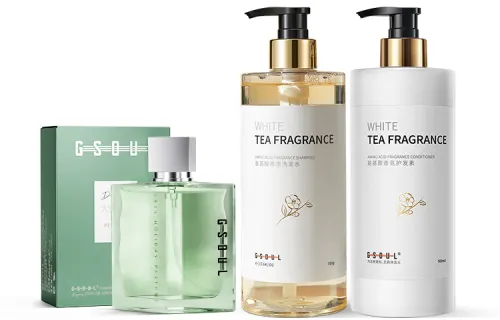 Perfumed Darjeeling tea, white tea, conditioner, set, shampoo for curly hair, oil sheen control, anti-itch, 50 ml, 500g, 500 ml