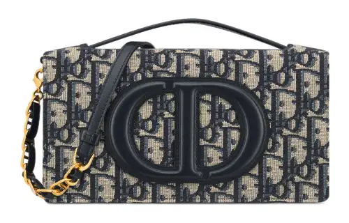DIOR Fabric Shoulder Bag, Crossbody Bag Mini Women's Blue