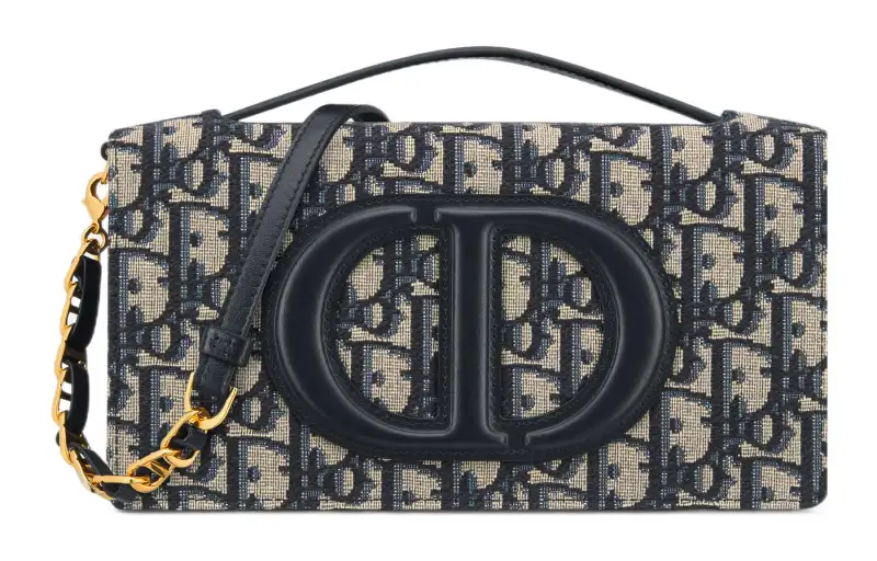 DIOR Fabric Shoulder Bag, Crossbody Bag Mini Women's Blue