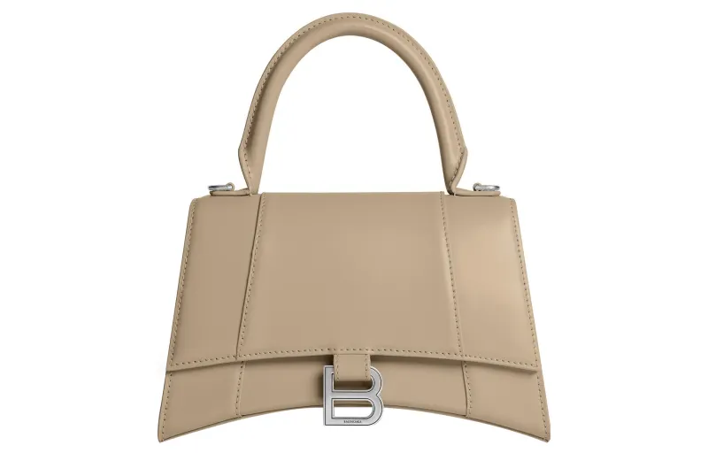 Balenciaga Removable adjustable straps, leather small beige one-shoulder bag