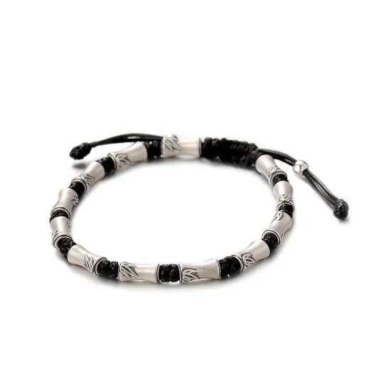 AKAK Sterling Silver Bracelets Unisex Silver White
