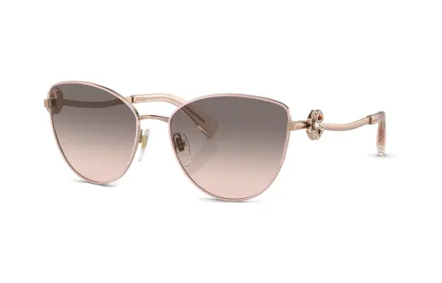 BVLGARI Steel Cat Eye Sunglasses Women's Pink