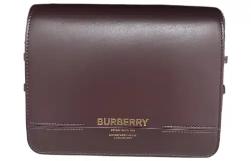 Burberry Calfskin Crossbody Bag, Shoulder Bag Women's Burgundy