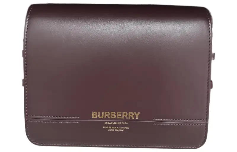 Burberry Calfskin Crossbody Bag, Shoulder Bag Women's Burgundy