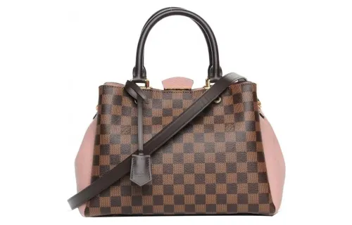 LOUIS VUITTON Tote Brittany Damier Ebene Taurillon Magnolia