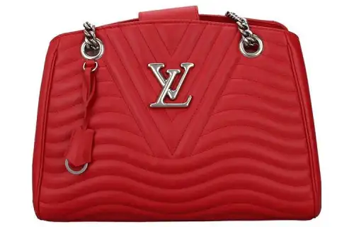 LOUIS VUITTON New Wave Calfskin Handbag Women's Red