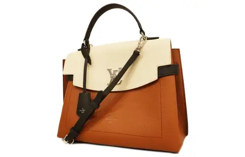 LOUIS VUITTON Lockme Ever Calfskin Single Crossbody Handbag Women's Caramel