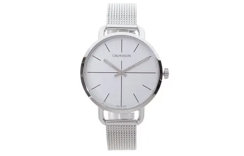 CALVIN KLEIN Transcendent Collection Wrist Watches Quartz Movement Stainless Steel Strap 36mm White Dial Women's Watch