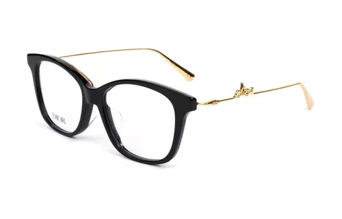 DIOR Plastic Irregular Shape Eyeglass Frames Women's Black
