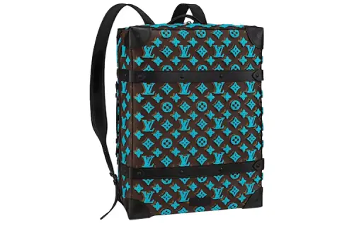 LOUIS VUITTON Soft Trunk Backpack Monogram Tuffetage Pm Turquoise