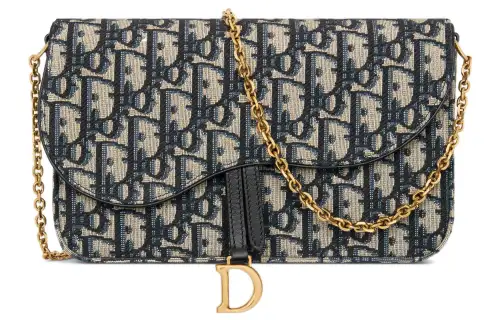 DIOR Fabric Clutch Regular Women's Blue