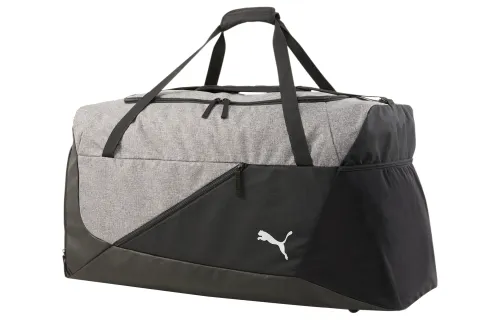PUMA Nylon With Polyester Handbag, Shoulder Bag, Crossbody Bag, Travel Bag, Gym Bag Large Unisex Medium Gray/Black
