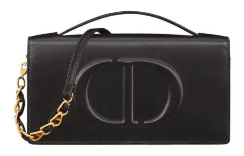 DIOR Cow Leather Shoulder Bag, Crossbody Bag Mini Women's Black