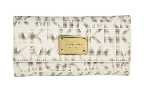 MICHAEL KORS PVC Polyvinyl Chloride Coin Purse Wallet Women's Vanilla