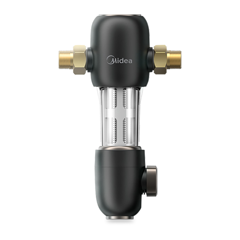 Midea water purifier front 7T/h leak-proof household filter large flow 40 micron high precision triple flush stainless steel core-free whole house QZBW20S-48