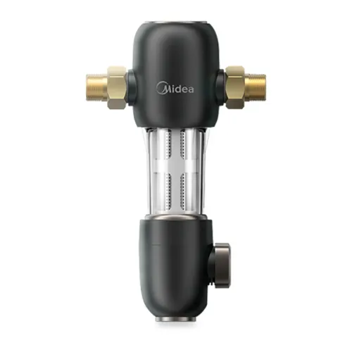 Midea water purifier front 7T/h leak-proof household filter large flow 40 micron high precision triple flush stainless steel core-free whole house QZBW20S-48