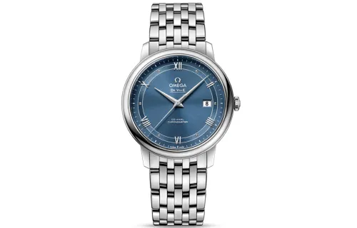 OMEGA Omega, mechanical mechanism, men's watch, blue dial, case stainless steel, Switzerland, 39.5mm