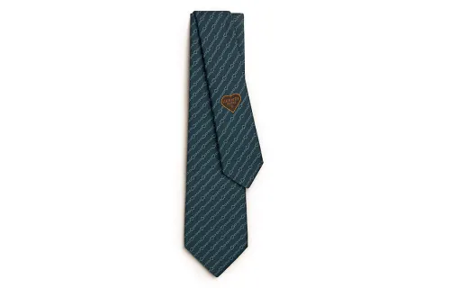 HERMES Coeurs En Chaine Ties Men's Green
