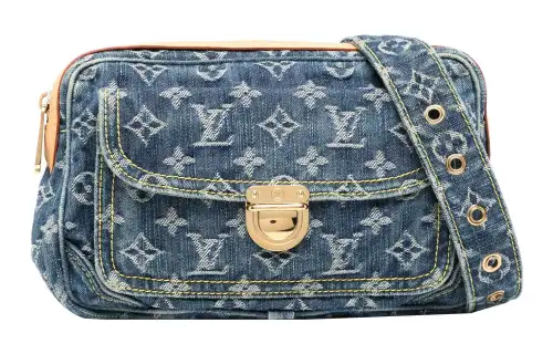 【Pre-Owned】2007 monogram-pattern denim belt bag