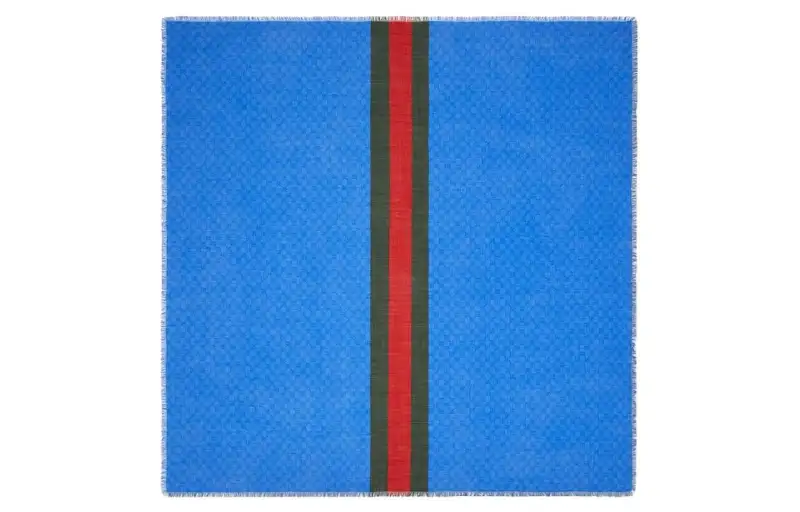 GUCCI Gg Monogrammed Web-Stripe Scarf