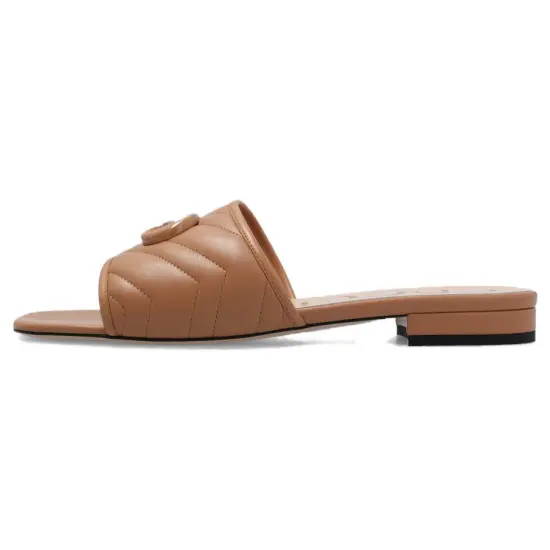 GUCCI Slide Slippers Women's Beige