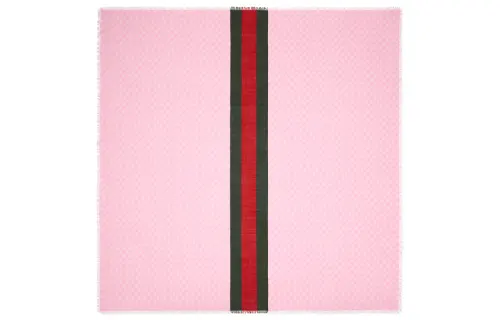 GUCCI Web-stripe Wool Scarf