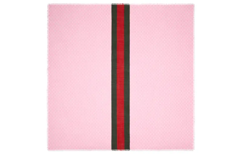 GUCCI Web-stripe Wool Scarf