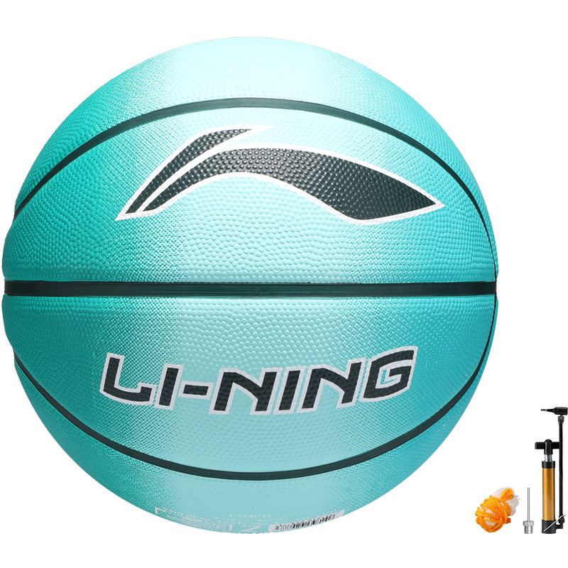 Li Ning Rubber Basketball Green No. 5, No. 7 Training Competition Unisex