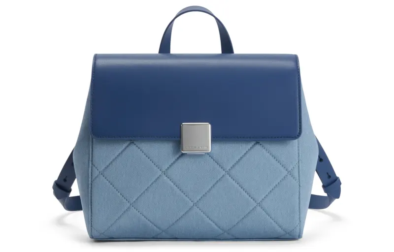 CHARLES&KEITH Denim Charles & Keith Bag Backpack Handbag Medium Women's Multicolor