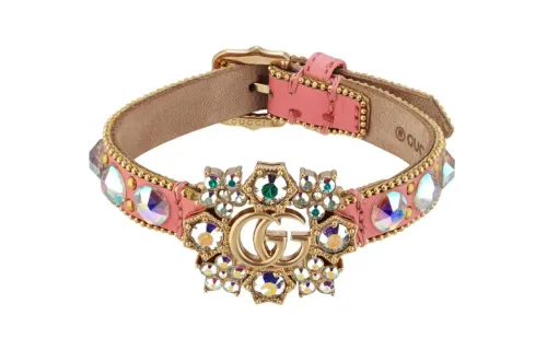 GUCCI Crystal Wristbands Unisex Pink